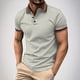thumbnail image 2 of Camisas de Manga Larga para Hombres Pullover Impresión Botón Turndown Collar Blusa, Tela Suave Transpirable para Invierno Casual, 2 of 9