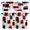 Red, variant on Red Grey Black Kitchen Curtains, Kitchen Curtains and Valances Set of 3, Irregular Geometric Modern Abstract Light Filtering Tailored Tier Curtain 24 Inch Length Drapes for Cafe Sink Bedroom