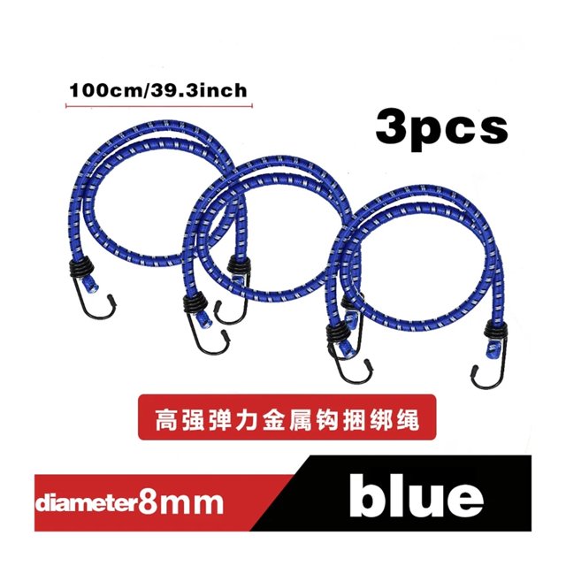 3Pcs Elastic Bune Cord Set Tied Rope High Elasticity Lugga Straps Rope For Bikes Tie Downs Camping & Cars,Bune Cord Tie