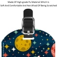 thumbnail image 4 of Square 2Pack PU Leather Planets Spaceships Cruise Luggage Tag with Privacy Cover and Name ID Tag for Travel Handbags Backpacks Luggage Tags, 4 of 6