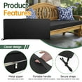 thumbnail image 4 of Outdoor Bench Cushion Thickened Waterproof Porch Swing Cushion with Ties Patio Furniture Chair Cushion Bench Cushion Backyard Seat Cushion (45 x 18 x 3 in ,Black), 4 of 6