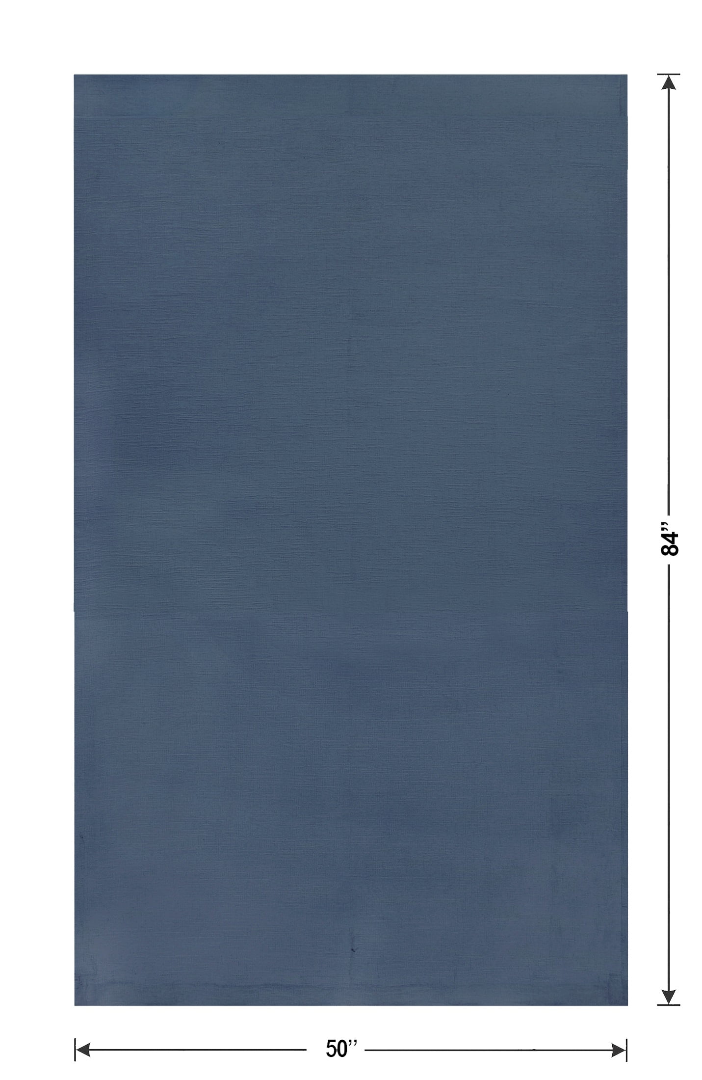 Better Homes & Gardens Textured Solid Chenille Blackout Single Curtain Panel, Washed Indigo, 50"W x 84"L