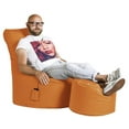 thumbnail image 2 of Gouchee Home Swing Brava Orange Bean Bag Chair – Water-Repellent Fabric with Polystyrene Bead Filling, Suitable for Adults and Teens, Lightweight & Portable Seating for Bedroom, Dorm or Living Room, 2 of 8