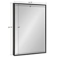thumbnail image 5 of Kate And Laurel Rhodes Modern Decorative Rectangle Wall Mirror, 18.75" x 24.75", Black, Contemporary Wall Decor, 5 of 6