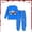 Blue, variant on RTKFRFLM Boys Toddler Kids Outfits Set 2-Piece Long Sleeve Truck Print Brushed Loungewear Nightwear 2-9Y