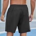 thumbnail image 5 of JUUYY Men's Workout Running Shorts Loose Lightweight Athletic Shorts with Zipper Pockets Drawstring Elastic Waist Gym Hiking Shorts Black XXL, 5 of 5