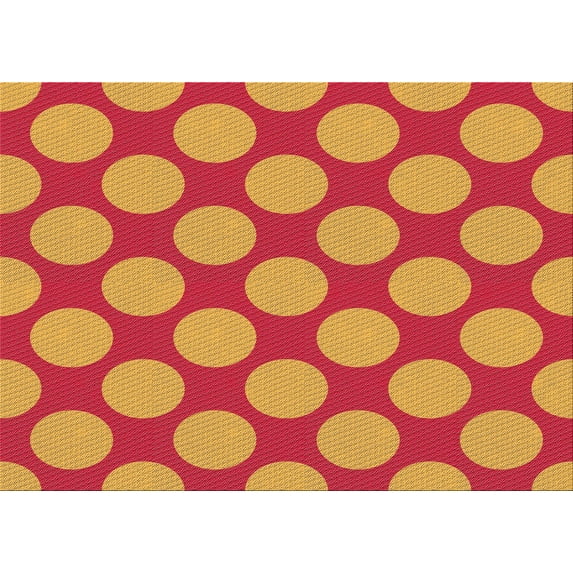 Ahgly Company Indoor Rectangle Patterned Ferrari Red Area Rugs, 8' x 10'