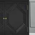 thumbnail image 2 of Living Room Cabinets 33.6" Retro Wooden Sideboard Buffet Cabinet with Storage, Symmetrical Geometric Accent Display Cabinets, Media Console Credenza for Living Room/Entryway/Dining Room/Kitchen, Blac, 2 of 6