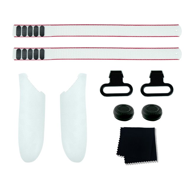 4uds. Empuñaduras de controlador VR, cubiertas de batería con kit de correas ajustables para Meta Quest 3