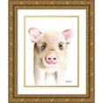 thumbnail image 1 of Talent, Kelley 25x32 Gold Ornate Wood Framed with Double Matting Museum Art Print Titled - Patty the Pig, 1 of 4