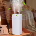 thumbnail image 3 of PureCasa Household Aroma Diffusers 40-90ml/h Sprayer, 600ml Large Capacity Double-Hole USB Aromatherapy Oil Diffuser 2-Gear Adjustment Portable Humidifiers for Bedroom, 1PC, White, 3"x3"x6.8", 3 of 4