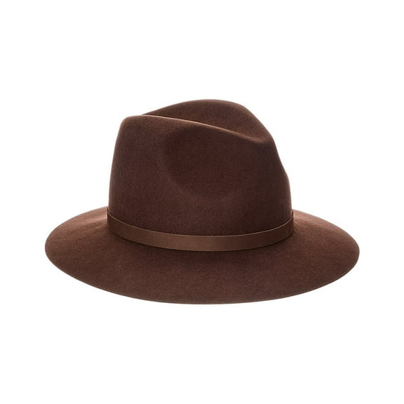 Phenix Short Brim Wool Fedora, Brown