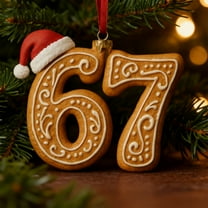 JLFNYA 67 Ornament for Christmas, Christmas 67 Acrylic Ornament, Funny Xmas Holiday Ornament, Christmas Tree Decorations, Xmas Holiday Home Decor, Christmas 67 Wrapping Paper Birthday Gifts