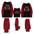 thumbnail image 1 of Pijama con estampado navideño, conjunto padre-hijo, camiseta de manga larga, pantalón a cuadros, ropa de casa de dos piezasTalla XL para mujer14 modelos, 1 of 2