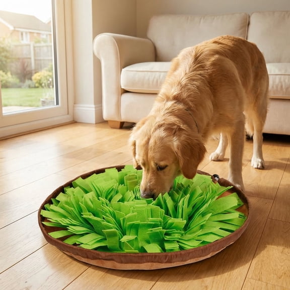 Pet Snuffle Mat for Dogs, Interactive Feed Game for Boredom, Encourages Natural Foraging Skills for Cats Dogs Bowl Travel Use, Dog Treat Dispenser Indoor Outdoor Stress Relief