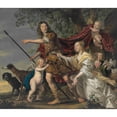 thumbnail image 3 of Jacob Frans van der Merck 22x20 Black Modern Framed Museum Art Print Titled - Portrait of a Lady and a Gentleman as Venus and Adonis (1647), 3 of 5