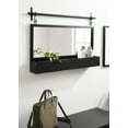 thumbnail image 6 of Kate and Laurel Gammons Pub Wall Mirror with Shelf, 36 x 26, Black, Decorative Hanging Wall Mirror Home Decor with Additional Storage for Jewelry and Household Necessities, 6 of 8