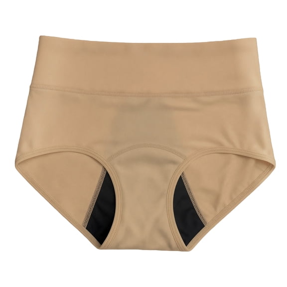 Lumtrix Mid Rise Cotton Underwear for Women Breathable Cotton Panties Full Coverage Soft Briefs Beige XL