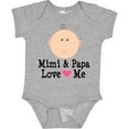 thumbnail image 3 of Inktastic Mimi and Papa Love Me Baby Girl Girls Baby Bodysuit, 3 of 5