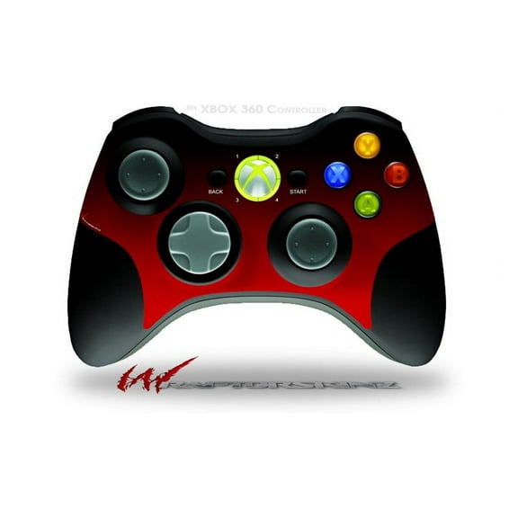 Smooth Fades Red Black - Decal Style Skin fits Microsoft XBOX 360 Wireless Controller (CONTROLLER NOT INCLUDED) by WraptorSkinz