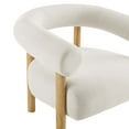 thumbnail image 6 of Modway Sable Upholstered Modern Fabric Armchair in Ivory and Natural, 6 of 9