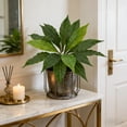thumbnail image 5 of Artificial Fake Plants Greenery for Home Decor | Lifelike Plastic Foliage for Indoor and Outdoor Decoration | No Maintenance Artificial Shrubs for Living Room Office Shelf Garden | Set of 1, 5 of 6