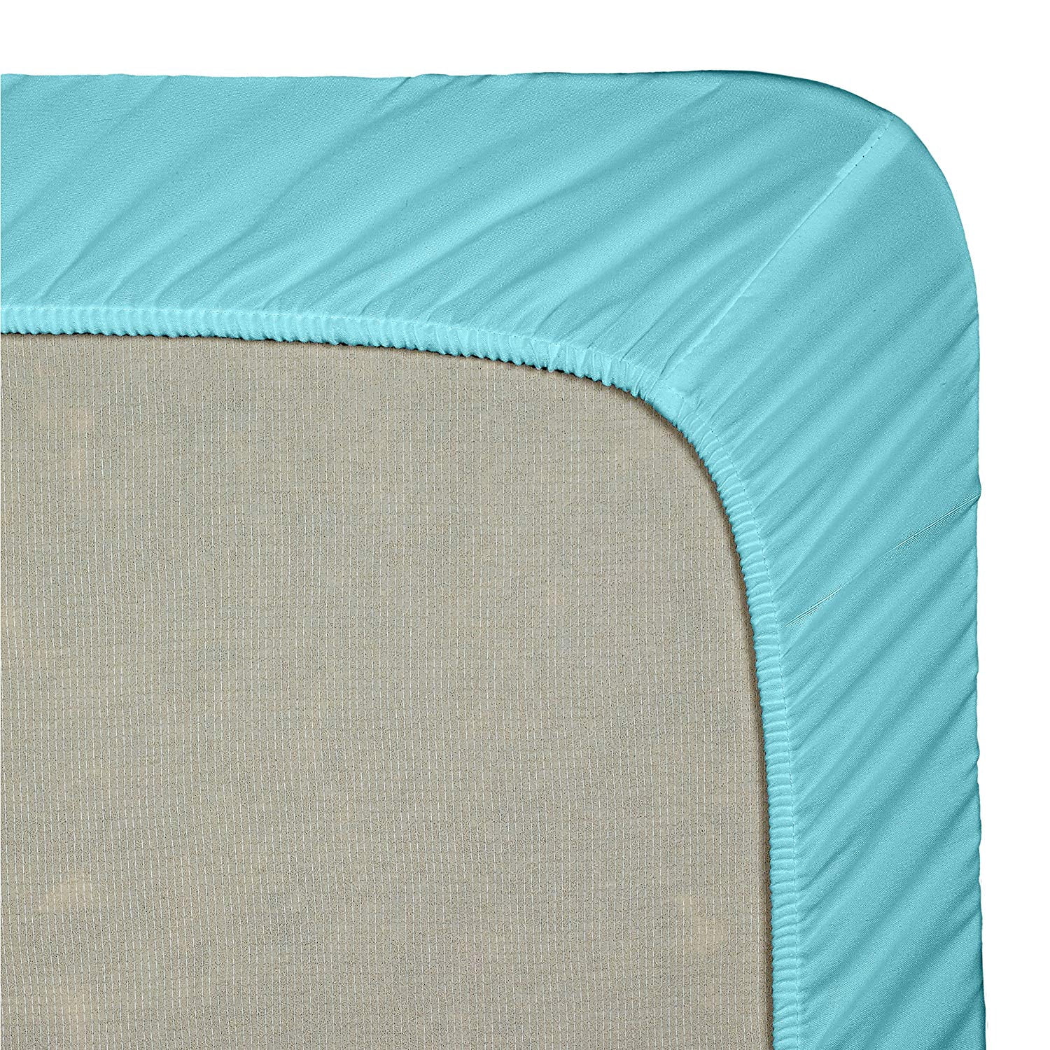 Clara Clark Premier 1800 Collection Single Microfiber Fitted Sheet, Twin Size, Teal