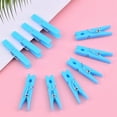 thumbnail image 6 of Blue Clothes Pins Bulk Set of 100,Little Blue DIY Clothespins,Mini Clip for Baby Shower Keepsakes,Utility Plastic Decorative Clothespins,Clothes Pins for Baby Shower Pins (Blue), 6 of 7