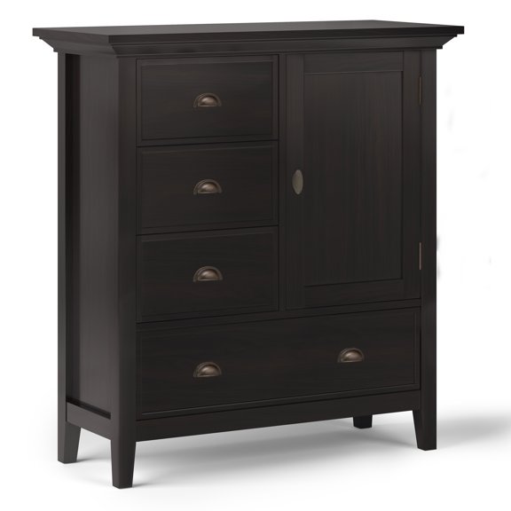 Simpli Home Redmond Medium Storage Cabinet in Hickory Brown
