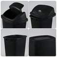 thumbnail image 3 of Teyyvn 10 Gallon Plastic Kitchen Trash Containers with Swing Lid, 4 Pack Swing Top Garbage Bin, Black, 3 of 14