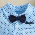 thumbnail image 5 of Qabnzmfo Baby Boys Formal 3 Piece Outfit Bow Tie Bodysuit Suspender Shorts Hat Gentleman Birthday Party Clothes for Infant 3Months-2Years, 5 of 5