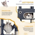 thumbnail image 5 of Hzuaneri Cat Tree, 79.9" Tall Indoor Cat Tower with Scratching Posts, Large Platform, 2 Caves & Basket, Dark Grey, 5 of 9