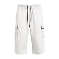 thumbnail image 5 of Long Shorts for Men Casual Summer Sweat Cargo Shorts Lightweight Below the Knee Shorts with Multi Pockets 3/4 Pants, XL, 5 of 10