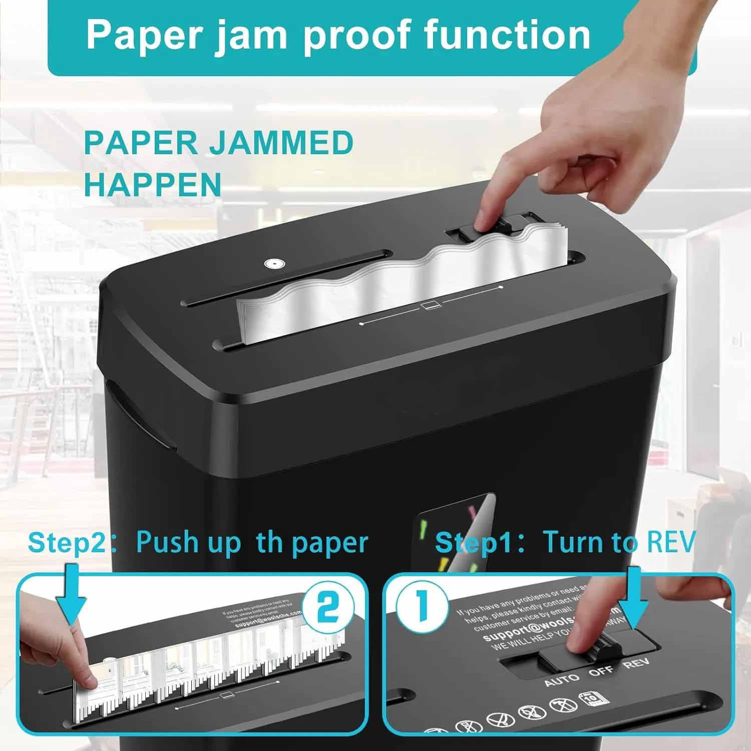 Paper Shredder, 10 Sheet Cross Cut with Basket 3 Mode Design for Shreds CD and Credit Card