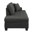 thumbnail image 4 of Pemberly Row Transitional Textured Fabric Chaise with 1 Pillow in Charcoal, 4 of 7