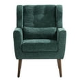 thumbnail image 5 of JAMPOOCA Modern Accent Arm Chairs, Upholstered Chenille Sigle Sofa Side Leisure Chair with Backrest & Pillow for Living Room, Bedroom,Office, Blackish Green, 5 of 9