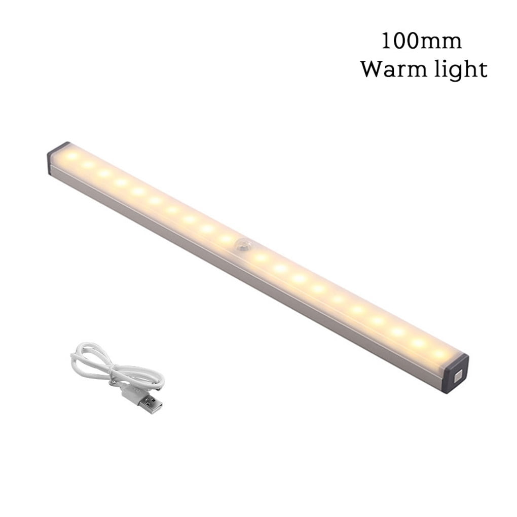 Wireless LED Closet Light PIR Motion Sensor USB Rechargeable Strip Cabinet Lamp 