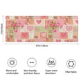 thumbnail image 3 of Pioneer Flower Floral Print Pattern Bathroom Rugs Mat, Non Slip Microfiber Bathroom Rug with Rubber Backing, Soft Mats for Bathroom Floor Tub Shower, 17"x47", 3 of 5