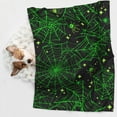 thumbnail image 6 of Naloa Green Bright Web with Spiders Dog Blanket, 3 Sizes Cat Blanket for Indoor Cats Large Medium Small Dog Gifts-Medium, 6 of 8