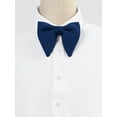 thumbnail image 2 of INSPIRE CHIC Unisex Velvet Pre-tied Bow Ties Formal Solid Bowties Neckwear Deep Blue, 2 of 5