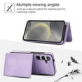 thumbnail image 2 of ELEHOLD Case for Samsung Galaxy A15, 2-in-1 Magnetic Shockproof Leather Wallet Flip Case Cover, Detachable Card Holder with Stand,Purple, 2 of 5