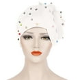 thumbnail image 6 of Uooqdmx Head Wraps for Women, Turbans for Women, Beanie, Chemo Headwear for Women, White One Size, 6 of 6
