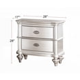 thumbnail image 7 of Antique Silver or Beige / White 2-Drawer Bedside Table of Classic Style with Plywood, 7 of 7