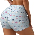 thumbnail image 1 of Kdxio Rabbit In The Rain Print Shorts for Women Tummy Control High Exercise Workout Butt Lifting Tights Women's Short Pants-X-Large, 1 of 8