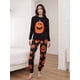 thumbnail image 2 of Pijamas familiares a juego para Halloween, peleles para bebé/ropa para perro/camisetas de manga larga y pantalones con estampado de calabaza., 2 of 7