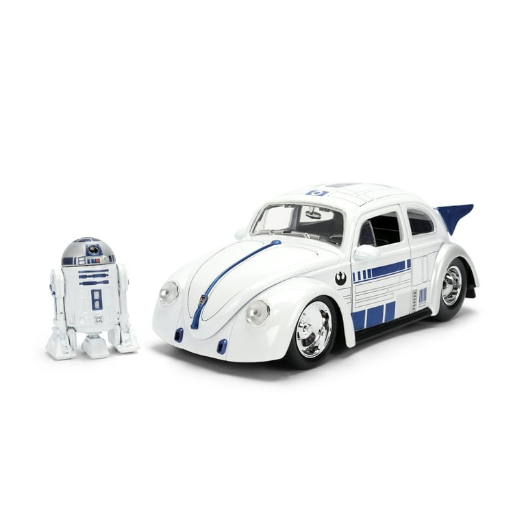 Star Wars R2-D2 with 1959 Volkswagen Drag Beetle 1:24 Die-Cast Vehicle & 2.5-Inch Figure – by Jada Toys