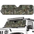 thumbnail image 2 of HUIACONG Deer Windshield Sun Shade for Jeep Foldable 1 Piece Car Sunshade for Jeep Wrangler, Gladiator, Renegade, FJ Cruiser. X-Small Size, 2 of 6