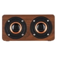 thumbnail image 4 of W5C Wooden Bluetooth Speaker Multi-Function Clock Alarm Clock Speaker with TF Card SlotBrown Wood Grain, 4 of 8