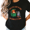 2-Black, variant on UNISHE Women Funny Raccoon Dumpster Fire Meme Slogan Relaxed Weekend S-5XL Short Sleeve Black Tops