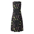 thumbnail image 6 of QIUOMBBP Womens Plus Size Maxi Dresses Sleeveless V Neck A Line Long Dress Loose Casual Summer Streetwear Sundress Multicolor XXXL, 6 of 6
